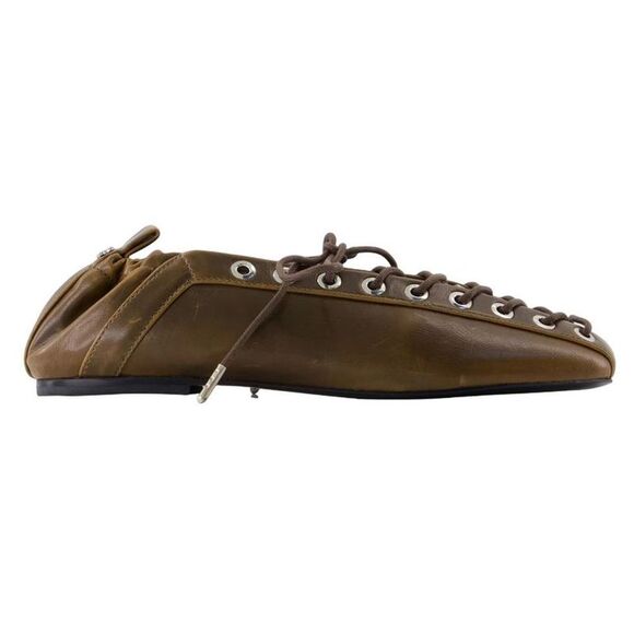 Ganni Women green | green Flats - Picture 1 of 2